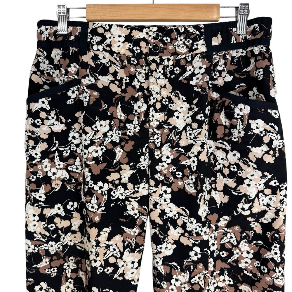 Anthropologie Pants Womens 10 Black Brown Cartonnier Nassella Joggers Trousers - Picture 3 of 14